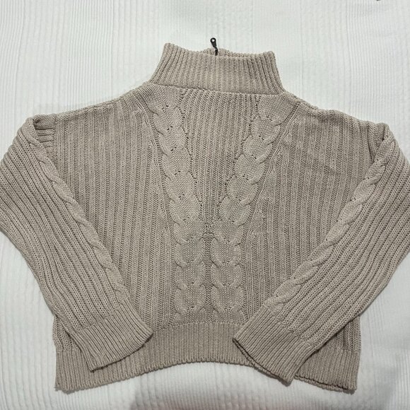NU-IN Quarter-Zip Cable-Knit Pullover - Picture 10 of 11